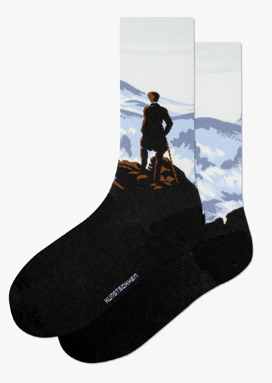 Kunstsokken Wanderer above the sea of fog