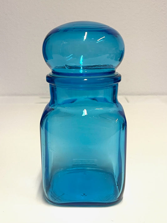 Apothecary square glass jar with lid