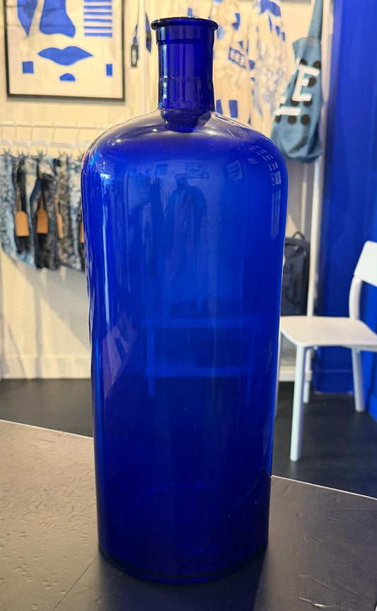 Polak & Schwarz cobalt blue glass bottle