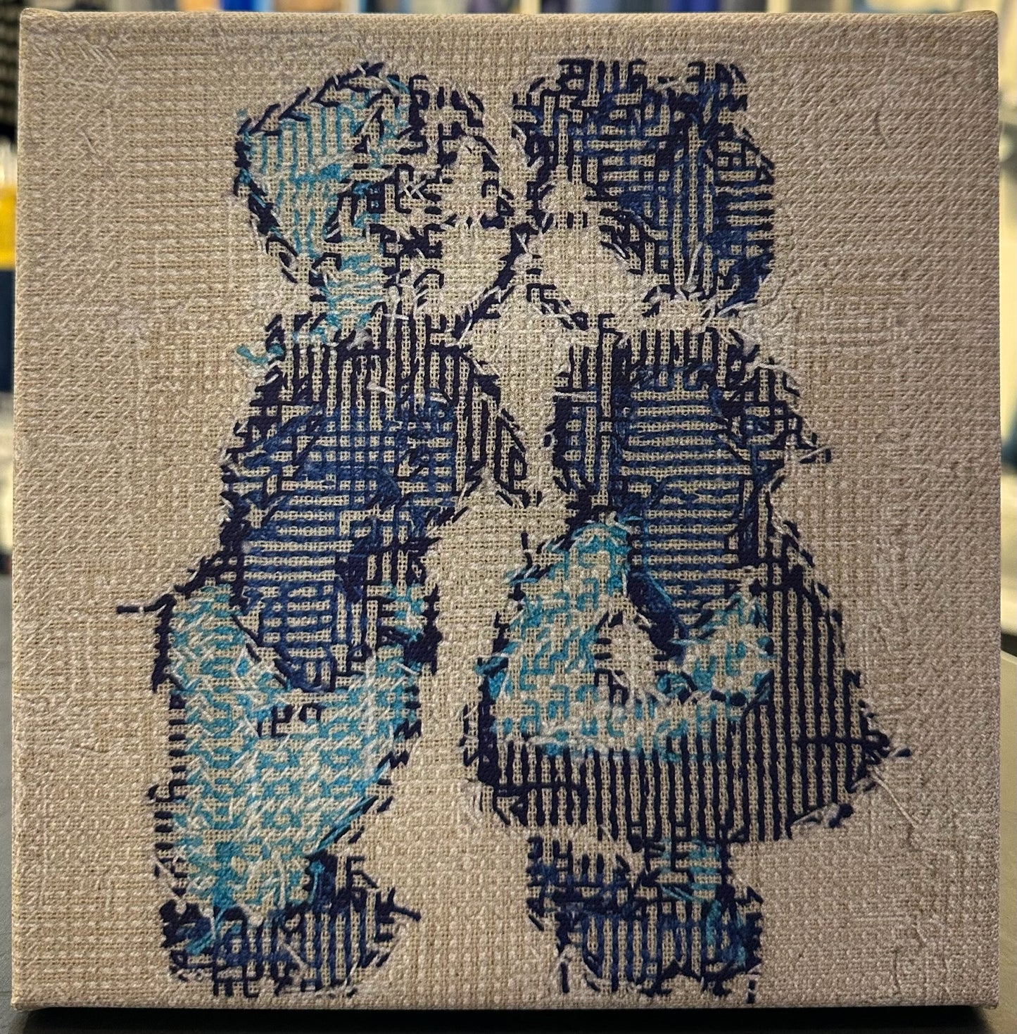 Delft Blue Printed Embroidery 4B