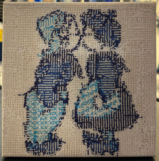 Delft Blue Printed Embroidery 4B
