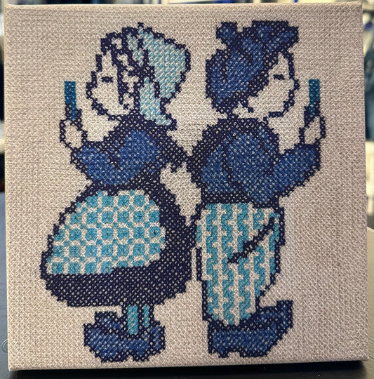 Delft Blue Printed Embroidery 5A