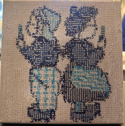 Delft Blue Printed Embroidery 8B