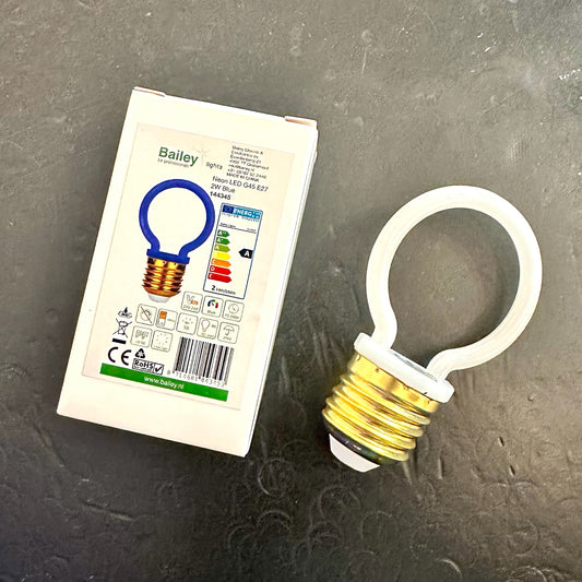 Blue LED circle lightbulb 2W E27