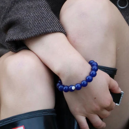 Chunky Lapis Lazuli stretch bracelet