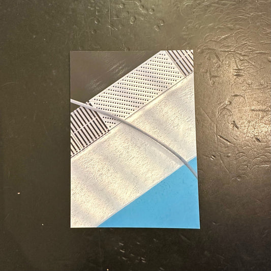 Poolside postcard blue