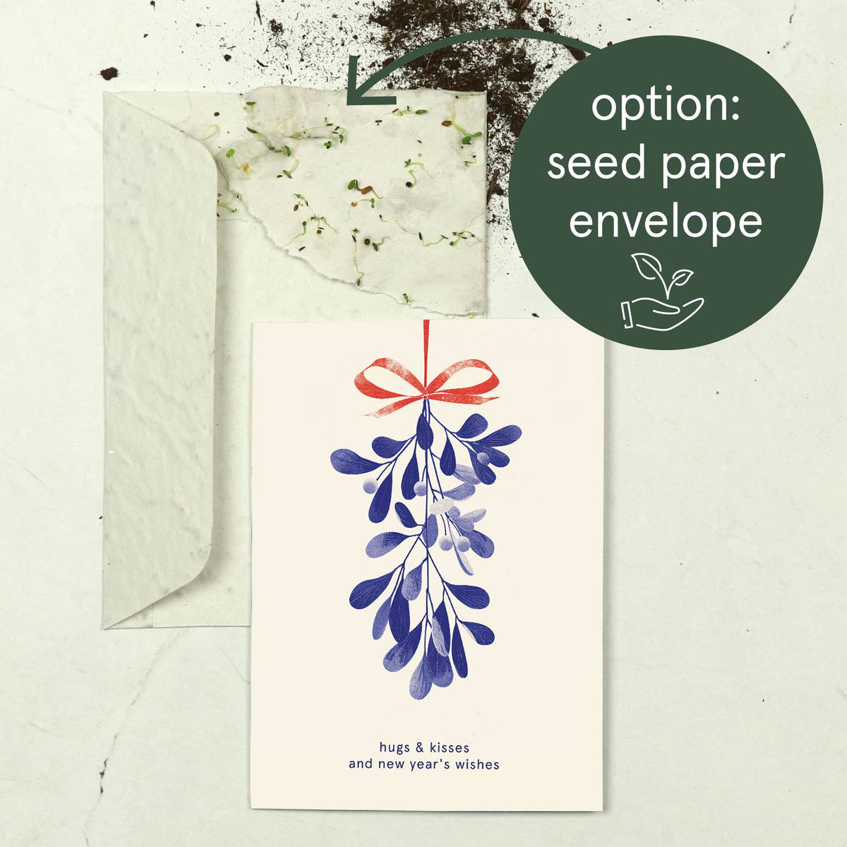 Botanopia - Hugs & Kisses | Christmas Card | Holiday Card
