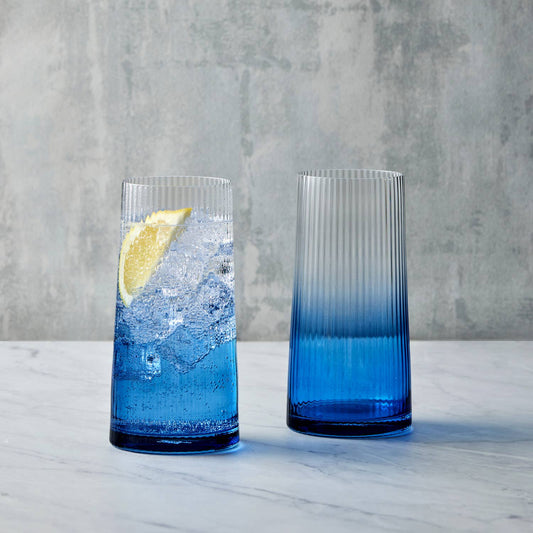 Empire blue hiball glasses