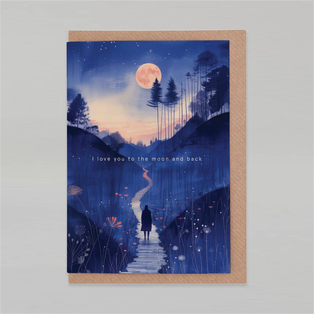 Botanopia - I love you to the moon and back | Love Card