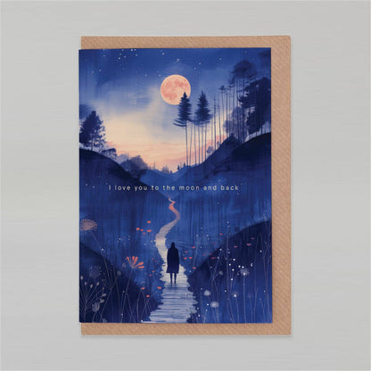 Botanopia - I love you to the moon and back | Love Card