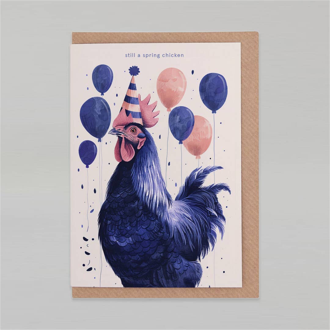 Botanopia - Still a spring chicken | Funny Birthday Cards