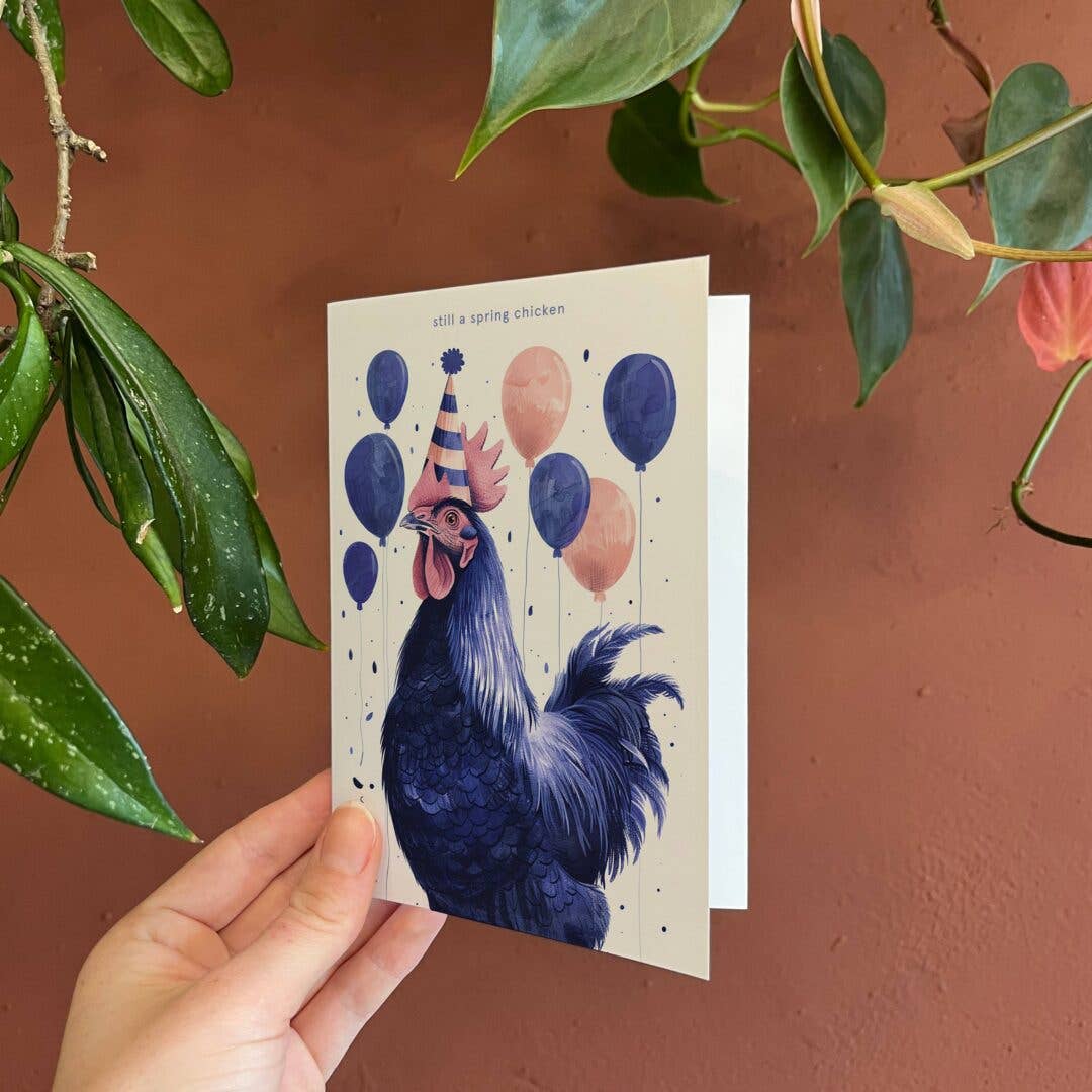 Botanopia - Still a spring chicken | Funny Birthday Cards