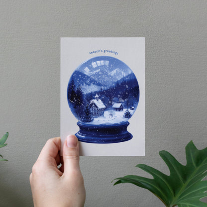 Botanopia - Season's Greetings Snow Globe| Christmas Card Holiday Card